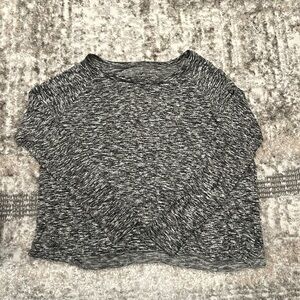 Grey long sleeve American eagle top